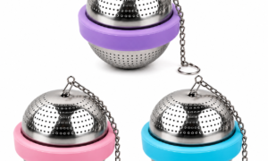 Stainless Steel Tea Ball Infuser with Chain – 3 Colors