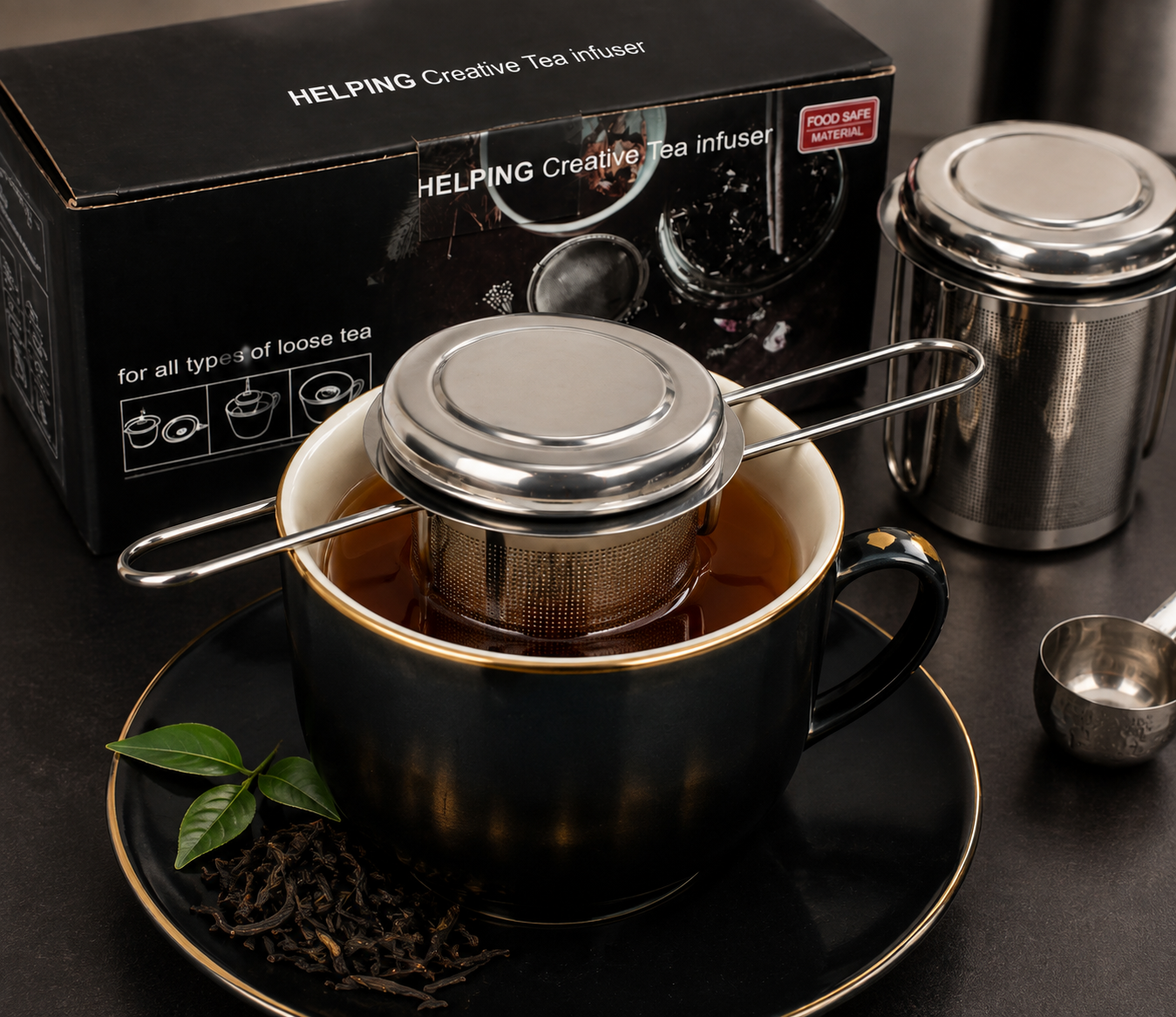 tea infuser in the cup
