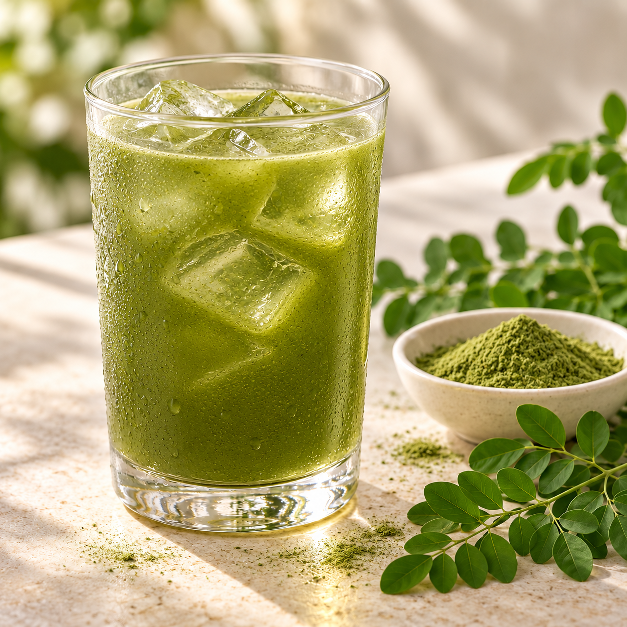 Moringa Powder Iced Tea