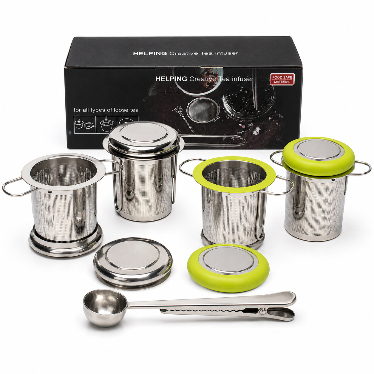 Stainless Steel Tea Infuser Set Display