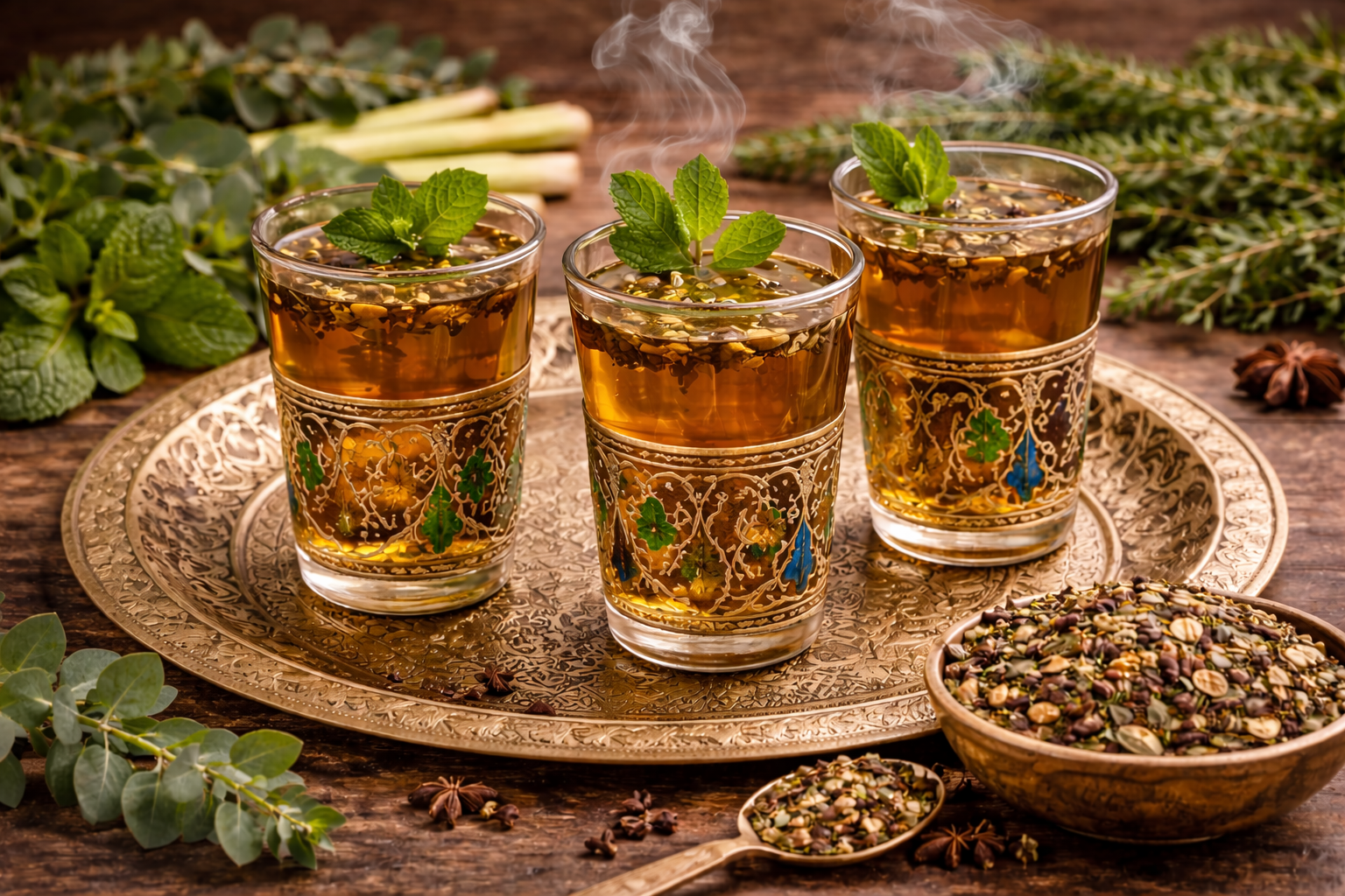 set of chai tea