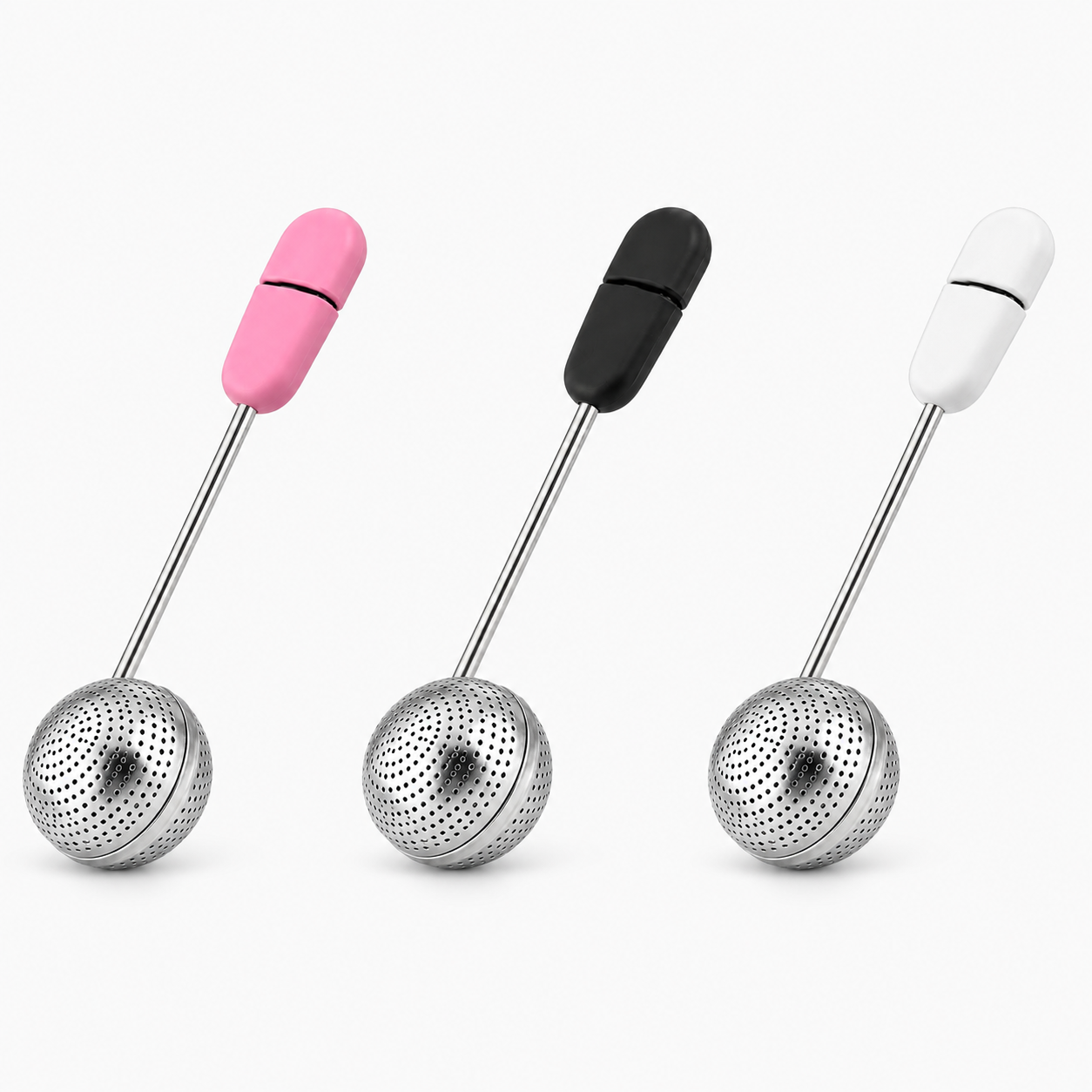 Twist-Open Tea Infuser Ball with Silicone Handle