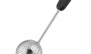 Twist-Open Tea Infuser Ball with Silicone Handle - Black