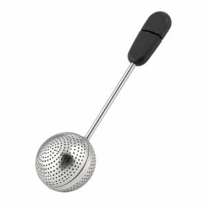 Twist-Open Tea Infuser Ball with Silicone Handle - Black