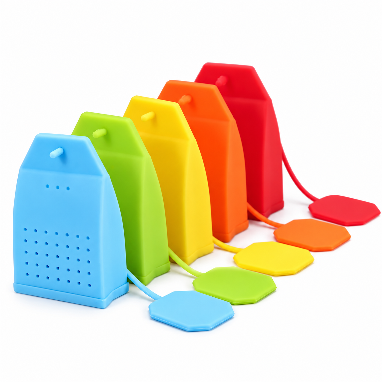 Reusable Silicone Tea Bag Infuser – Solid Colors