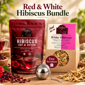 Red & White Hibiscus Bundle + Free Tea Infuser
