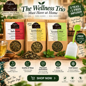 Saafara Trio Sampler – Sehhaw, Jambakatan & Savanna Mint + Free Infuser