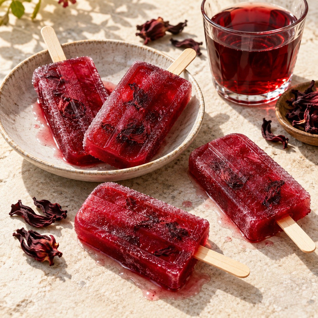 Hibiscus Popsicles
