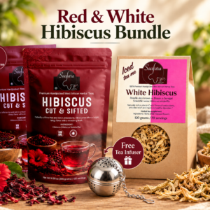 Red & White Hibiscus Trio + Free Tea Infuser